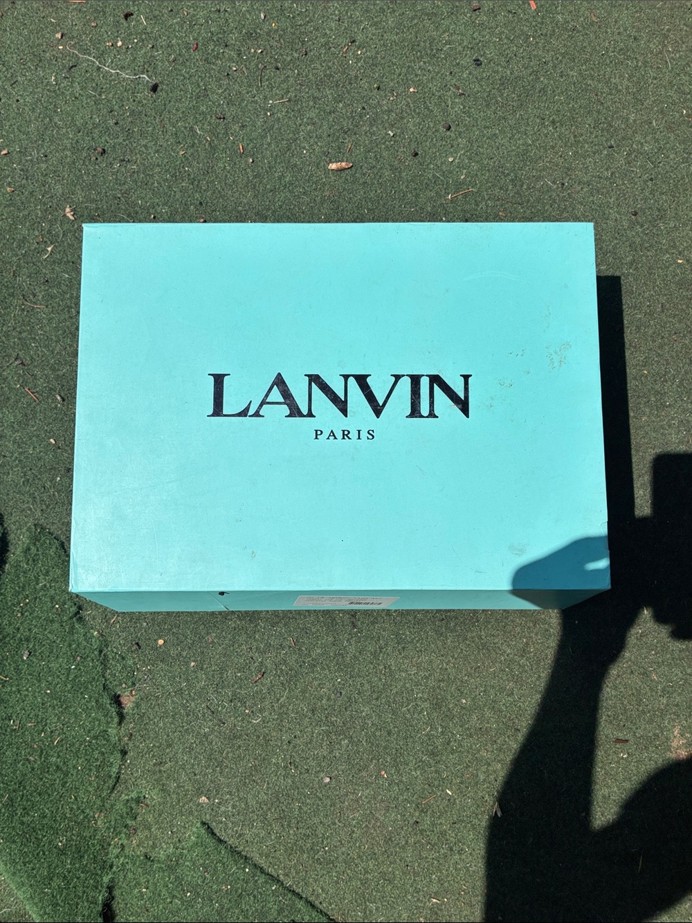 Lanvin Turquoise Logo Shoe Box-Lanvin Curb Sneakers #0030